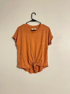 Lou & Grey for Loft Women’s Burnt Orange Short Sleeve T Shirt Size Small